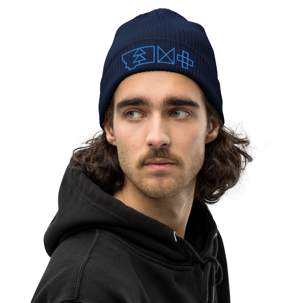 Montana Geo - Organic ribbed beanie