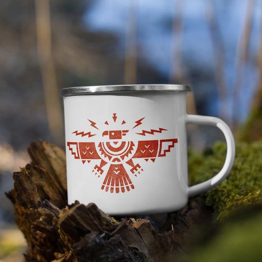 Majestic Thunderbird Eagle - Enamel Camp Mug