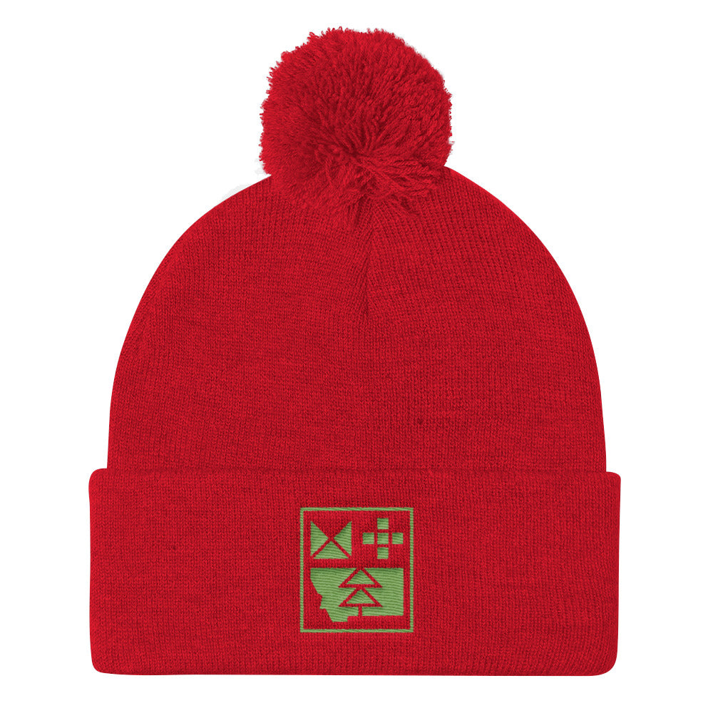 Montana Geo Trim - Pom Pom Knit Cap