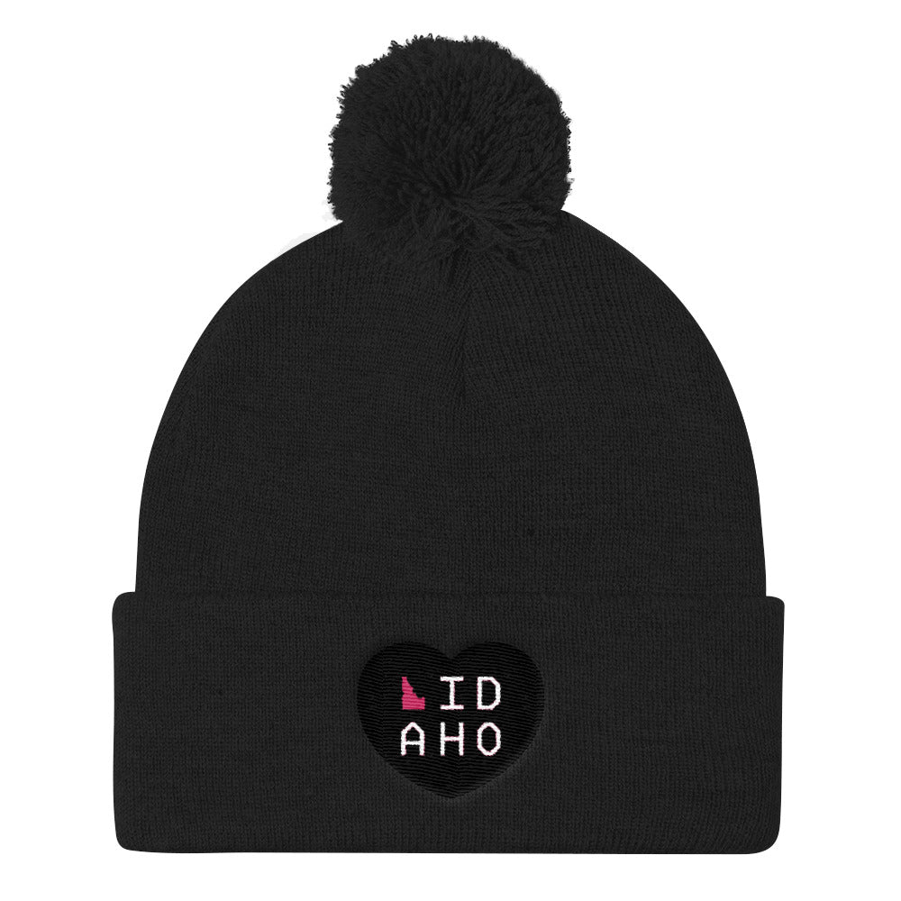 I Heart Idaho - Pom Pom Knit Cap