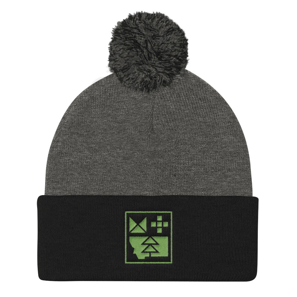 Montana Geo Trim - Pom Pom Knit Cap