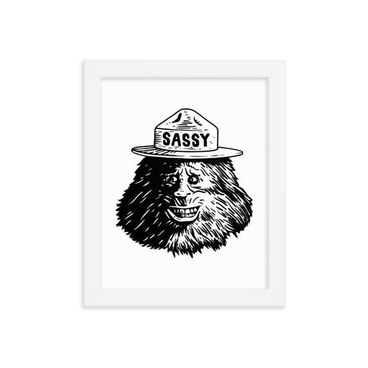 Sassy Bigfoot - Framed poster