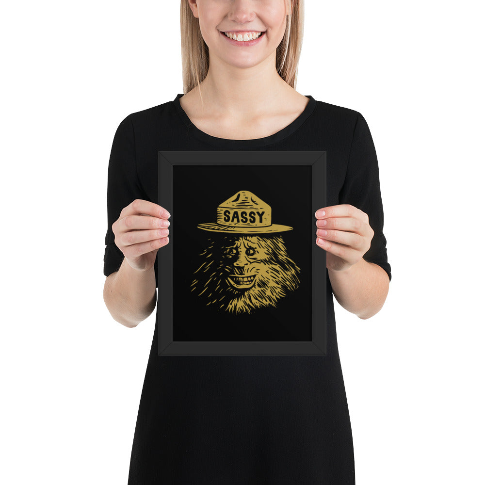 Sassy Bigfoot - Framed poster