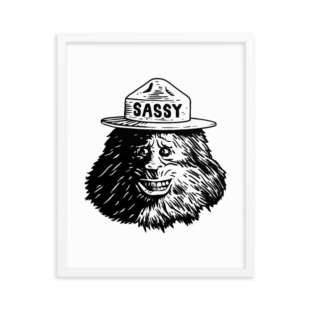 Sassy Bigfoot - Framed poster