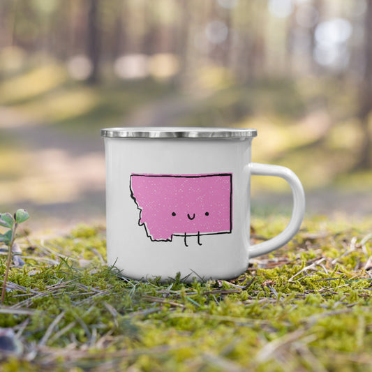Montana State Smile - Enamel Camp Mug
