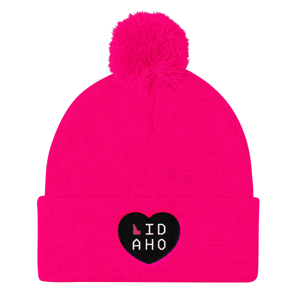 I Heart Idaho - Pom Pom Knit Cap