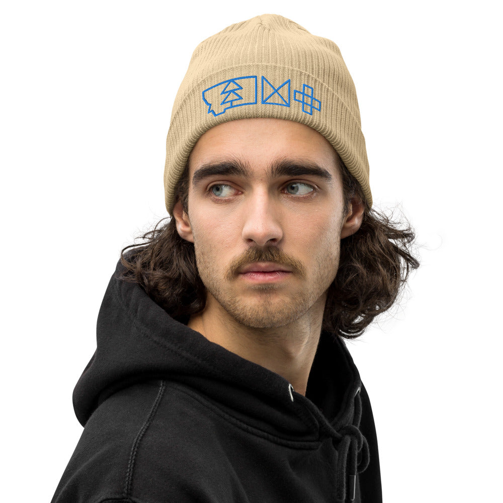 Montana Geo - Organic ribbed beanie